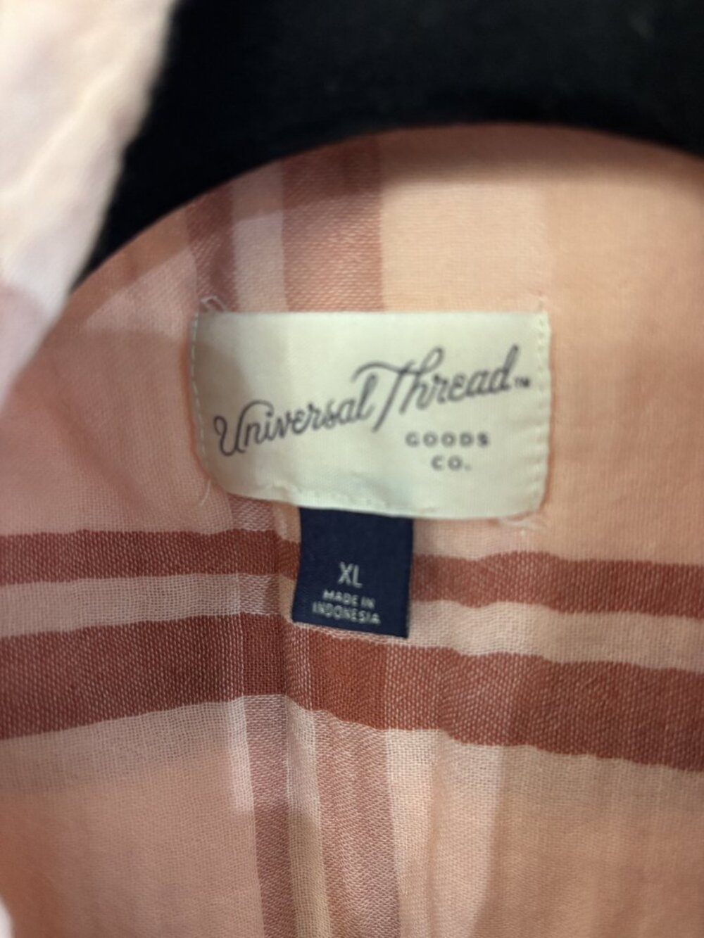 Universal Thread Pink Plaid Gauze Button Down Shirt | Size XL - Picture 2 of 4